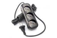 Сетевой удл-ль чёрный LUX У3-0 3*2м б/заз 10А