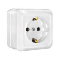 Розетка 1-м ОП  ОЛИМП  16А с з бел. (О0028)