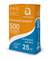 Цемент M500 (маркировка 42,5Н(ЦЕМ II/А-К)) 25кг (шт/под) АзияЦемент