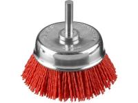 35165-075 Щетка чашечная для дрели, нейлоновая проволока с абразивным покрытием, 75мм   ЗУБР