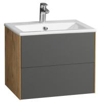 Тумба подвесная СОХО 60 дуб веллингтон графит (под Элина) AQUATON