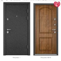Дверь стальная  ТОРЭКС  ULTIMATUM-M MP 860 2050 R (Чер. шелк б рис,руст.нал , КТ дуб мед КВ 8)