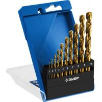 Набор сверл по металлу 10шт 1-10мм, сталь Р6М5, титан. покрытие  ЗУБР