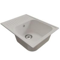 Мойка ML-GM18 с крылом, ультра-белая (341), 640 490 190мм