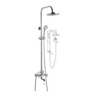 Душевая стойка со смесителем OC4065L латунь OCEAN ОЛИМП