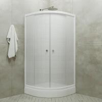 Душевое ограждение АКВА-ЛЕН 90*90 полукруг, низк. подд. сифон