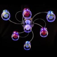 Люстра потолочная 0185 7 хром бело-синий