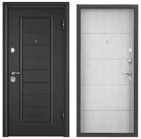 Дверь входная метал.  TOREX  DELTA -100 MP 950 2050 R(Тем.сер.букл граф VDM-2 ПВХ Бет изв D28хром к)