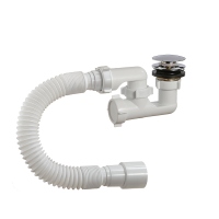 А-25589 слив латунь хром сифон для душ под. с гиб труб. 40шт