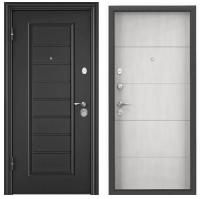 Дверь входная метал.  TOREX  DELTA -100 MP 950 2050 L(Тем.сер.букл граф VDM-2 ПВХ Бет изв D28хром к)