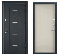 Дверь стальная  ТОРЭКС  DELTA -112 860 2050 правая (Синие букле DL-1,ПВХ Бел.перлам ,маг.уплот,нер.п