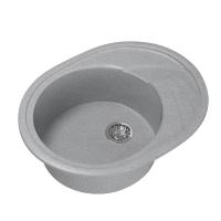 Мойка ML-GM17 овальная с крылом, графит (342), 465 570 180мм