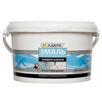 Эмаль акриловая универсальная белая п глянц. 2,4 кг.  ЛАКРА