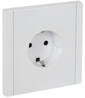 Розетка 1-местная с заземлением без защитных шторок винтовое крепление 16А FP216 белый IEK FP-R11-16