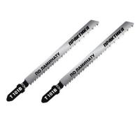 Пилки для лобзика по ламинату, дереву, ДСП 100 75мм T101B, чистый рез, HCS (2шт) ПРАКТИКА