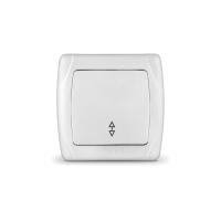 Выключатель 1-кл. СП Маргарита 10 А бел. прохоной белый М0025