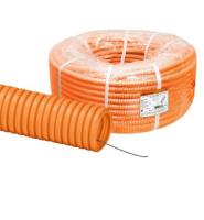 Труба гофр.ПНД d 16 с зондом (100 м) легкая оранжеваяTDM