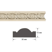 Интерьерный багет 1230 342 2,5 м (77 шт)