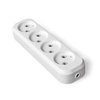 Колодка (розетка удлинителя) LUX У4-0 4-местная б/заз 250В 10А