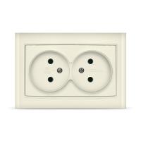 Розетка  2-м. СП "БРИЛЛИАНТ" 16А сл.кость