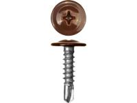 Саморез пресшайба сверло 4,2 19 коричневый (8017) (250)
