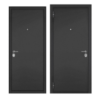 .Дверь входная метал. МАСТИНО FAMILY ECO MM 860*2050 L (Антрацит букле/Антрацит букле)