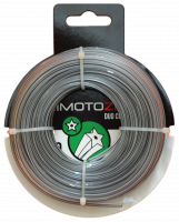 Леска для триммера крест 2,4мм длинна 15м (Duo Core с армирующей жилой) 093229  KIMOTOZIP