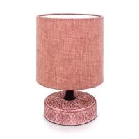 Светильник ЛЮЧИЯ 455  Лима  темно-розовый настольный 60W Е14, Ø130 h205мм