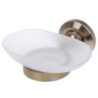 Стеклянная мыльница бронза L1302C