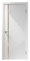 Дверь межкомнатная АРЛЕС Элеганс 2 ПО 800 2000 ПВХ Плайс грей, зеркало золото