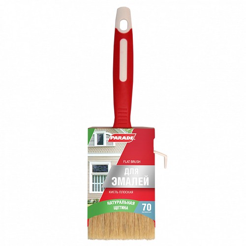 Кисть плоская натур. светл. щетина (70мм)   Parade