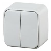 Выключатель 2-кл. ОУ INTRO Polo 10А-250В, IP20, белый 3-104-01