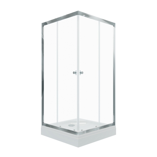 Душевое ограждение  ВЕНТА-ХРОМ  80 80, квадрат, низ. подд. сифонD90мм