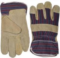 Перчатки рабочие комбинированные кожанные из спилка с тиснением, STAYER MASTER, XL