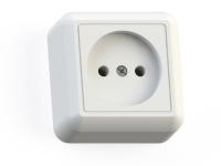 Розетка 1-м  ОП "ОПТИМА" 10А бел. (РА10-375)