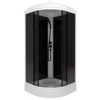 .Душевая кабина Грэй-Блэк 90 90 А, низк. подд. (7 мест+сифон D50)