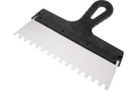 Шпатель 350мм  зуб 6 6мм (нерж.сталь, черная ручка) Декор