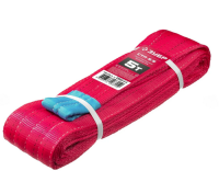 Строп красный, г п 5 т, длина 5 м, текстильный петлевой СТП-5 5    ЗУБР