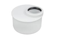 Патрубок переходной 110 50 РР короткий Политэк БЕЛАЯ