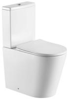 Унитаз-компакт безободковый ОБЕРОН  тонкое сиденье с микролифтом AQUATEK