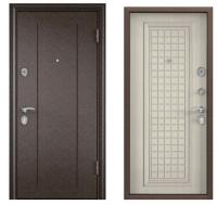 Дверь стальная  ТОРЭКС  DELTA-М10 COMBO 860 2050 правая (медь RGSO,ПВХ Бел.перлам Ck63)