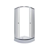 Душевое ограждение АЛЬФА-ХРОМ 80*80, 1/4 круга, низ. подд. сифонD90мм