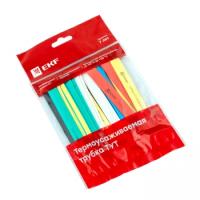 Трубка ТУТ 8/4 набор 7 цветов по 3 шт 100мм EKF PROxima