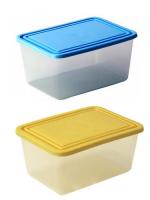 Емкость для продуктов прямоугольная  1,2 л цв.микс 17,6х12,9х8,2 ( М-пластика ) (М 1452)