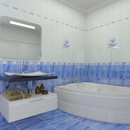 АГАТА плитка обл.светл-голубая 25*35