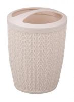 Подставка для зубных щеток "Вязаное плетение" (бежевый) М6876