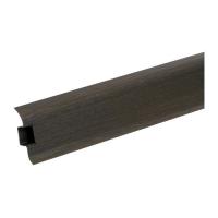 Плинтус IDEAL КОМФОРТ Венге черный с сил. краем и каб. каналом 2,2м