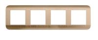 Рамка 4 поста LUXAR Deco шампань рифленая горизонт. (10.904.05)