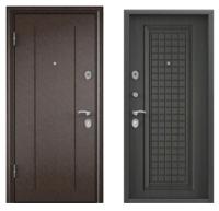 Дверь стальная  ТОРЭКС  DELTA-М10 COMBO 860 2050 левая (медь RGSO,ПВХ Каштан темный CK63)