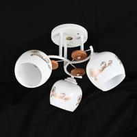 ,Люстра потолочная 10085 3WT+FGD WT+GD